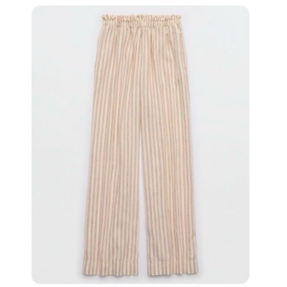 Aerie Natural Linen Blend Pants
